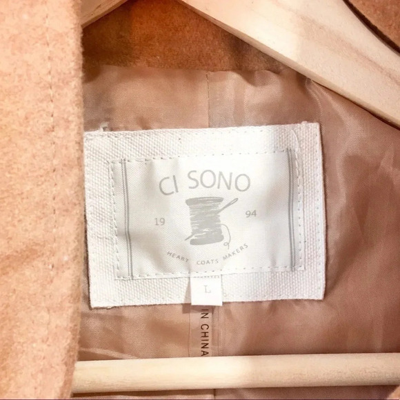 Ci Sono Fur Hooded Full Zip Pea Coat - Picture 2 of 4